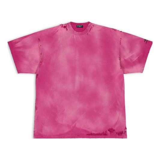 Balenciaga 3B Sports Icon Repaired Oversized T-Shirt 'Dark Fucshia' 704056TMVA50556