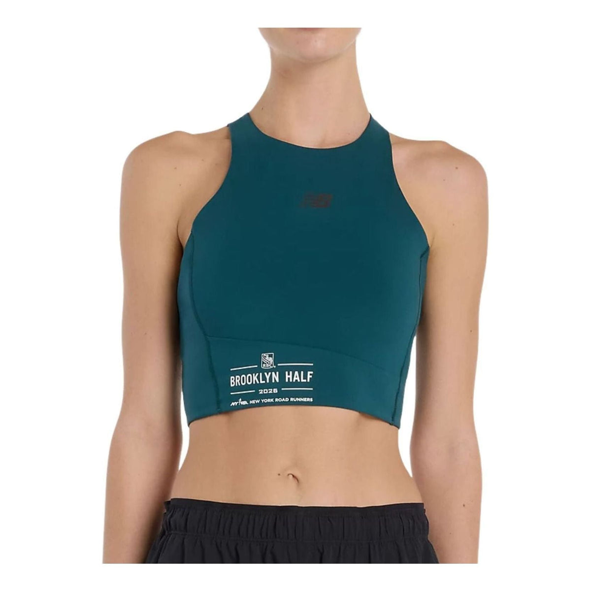 (WMNS) New Balance RBC Brooklyn Half RC Elite Storage Crop Tank 'Medusa Green' WT61I7FMAAV